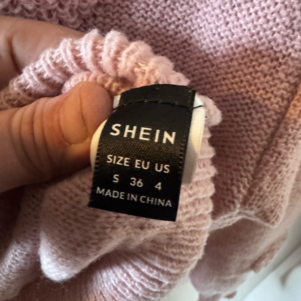 SHEIN Blush Heart Textured Sweater - Picture 3 of 3